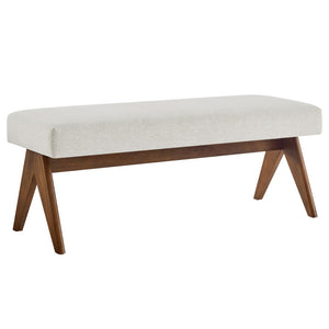 Modway Furniture Lyra 47" Versatile Fabric Upholstered Bench for Modern Living - Stylish Seating for Any Space Ivory EEI-7112-HEI