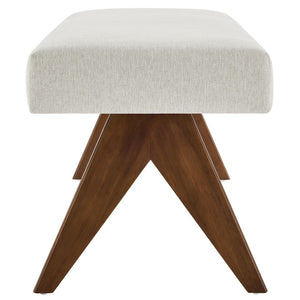 Modway Furniture Lyra 47" Versatile Fabric Upholstered Bench for Modern Living - Stylish Seating for Any Space Ivory EEI-7112-HEI