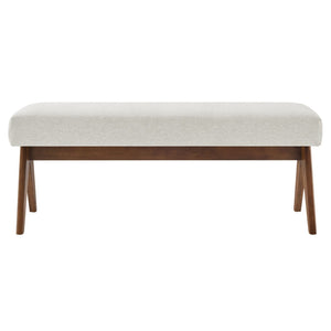 Modway Furniture Lyra 47" Versatile Fabric Upholstered Bench for Modern Living - Stylish Seating for Any Space Ivory EEI-7112-HEI
