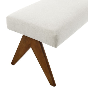 Modway Furniture Lyra 47" Versatile Fabric Upholstered Bench for Modern Living - Stylish Seating for Any Space Ivory EEI-7112-HEI