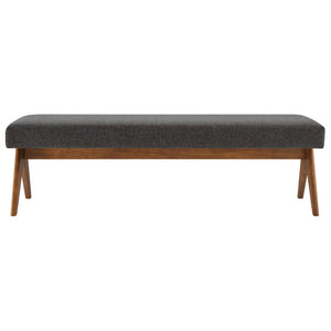 Modway Furniture Lyra 63" Stylish Upholstered Bench - Perfect for Entryways, Living Rooms, or Bedroom Accents Dark Gray EEI-7114-HDG