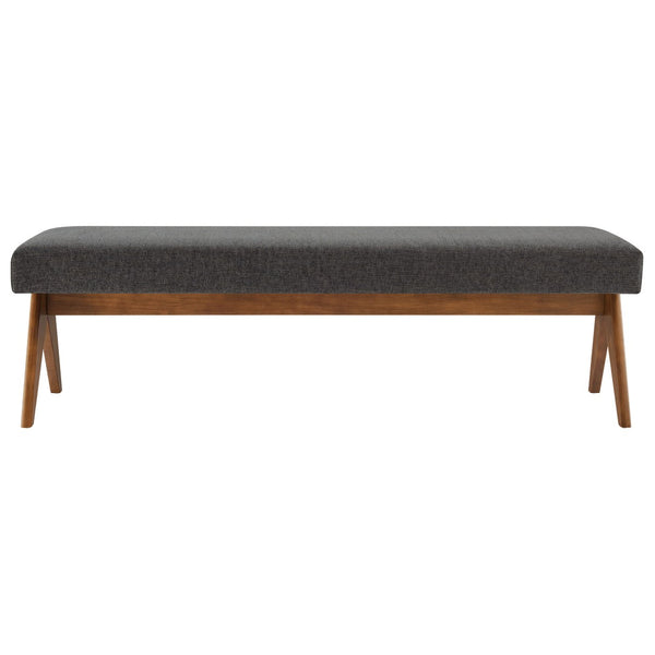 Modway Furniture Lyra 63" Stylish Upholstered Bench - Perfect for Entryways, Living Rooms, or Bedroom Accents Dark Gray EEI-7114-HDG