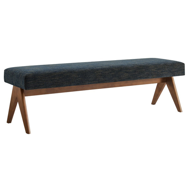 Modway Furniture Lyra 63" Stylish Upholstered Bench - Perfect for Entryways, Living Rooms, or Bedroom Accents Azure EEI-7114-HEA