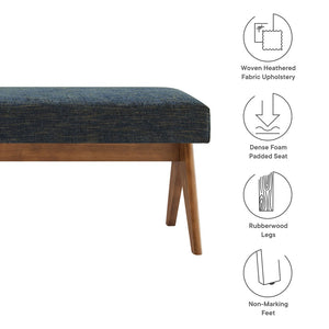 Modway Furniture Lyra 63" Stylish Upholstered Bench - Perfect for Entryways, Living Rooms, or Bedroom Accents Azure EEI-7114-HEA