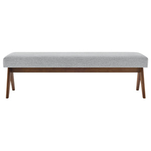 Modway Furniture Lyra 63" Stylish Upholstered Bench - Perfect for Entryways, Living Rooms, or Bedroom Accents Light Gray EEI-7114-HLG