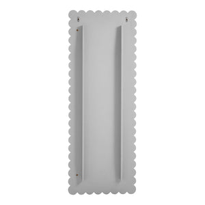 Modway Furniture Emmeline Scalloped Rectangle Floor Mirror - Playful Full-Length Design for Stylish Home Decor Light Gray EEI-7117-LGR