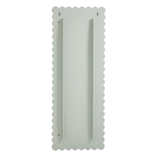 Modway Furniture Emmeline Scalloped Rectangle Floor Mirror - Playful Full-Length Design for Stylish Home Decor Sage EEI-7117-SGE