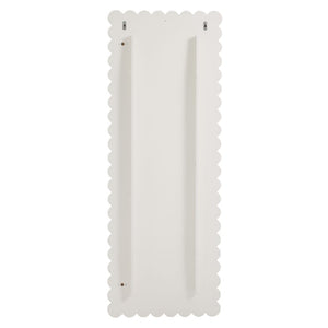 Modway Furniture Emmeline Scalloped Rectangle Floor Mirror - Playful Full-Length Design for Stylish Home Decor White EEI-7117-WHI