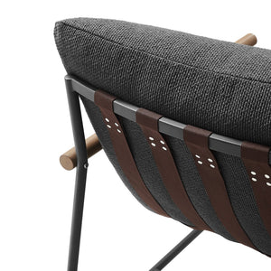 Modway Furniture Raya Outdoor Patio Sling Lounge Chair – Modern Comfort with Durable Frame for Decks and Pools Charcoal EEI-7118-CHA