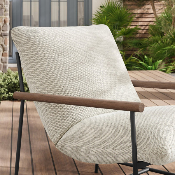 Modway Furniture Raya Outdoor Patio Sling Lounge Chair – Modern Comfort with Durable Frame for Decks and Pools Ivory EEI-7118-IVO