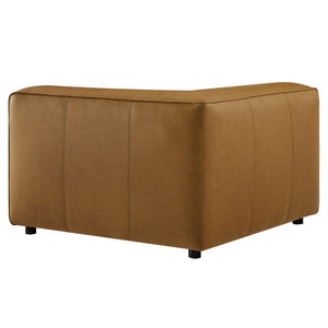 Modway Furniture Auren Upholstered Vegan Leather Modular Corner Chair – Modern Comfort for Stylish Living Spaces Camel EEI-7123-CAM