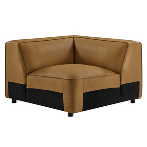 Modway Furniture Auren Upholstered Vegan Leather Modular Corner Chair – Modern Comfort for Stylish Living Spaces Camel EEI-7123-CAM