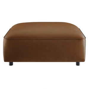 Modway Furniture Auren Upholstered Vegan Leather Ottoman - Stylish, Versatile Design for Modern Living Spaces Coffee EEI-7125-COF