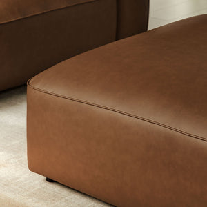 Modway Furniture Auren Upholstered Vegan Leather Ottoman - Stylish, Versatile Design for Modern Living Spaces Coffee EEI-7125-COF