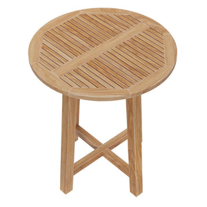 Modway Furniture Wellspring 36" Round Teak Wood Outdoor Bar Table - Stylish, Durable & Perfect for Alfresco Dining EEI-7127-NAT