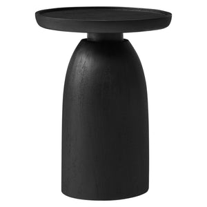 Modway Furniture Holloway Round Mango Wood Side Table - Mid-Century Modern Accent for Stylish Living Spaces Black EEI-7145-BLK