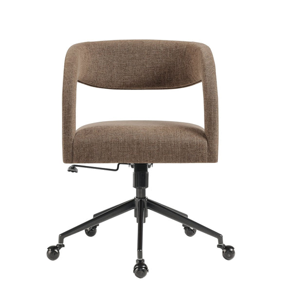 Modway Furniture Pinnacle Upholstered Office Chair - Elegant Barrel Design with Adjustable Comfort and Supportive Cushioning Mocha EEI-7149-MOC