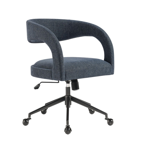 Modway Furniture Pinnacle Upholstered Office Chair - Elegant Barrel Design with Adjustable Comfort and Supportive Cushioning Slate Blue EEI-7149-SLB