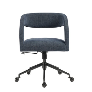 Modway Furniture Pinnacle Upholstered Office Chair - Elegant Barrel Design with Adjustable Comfort and Supportive Cushioning Slate Blue EEI-7149-SLB