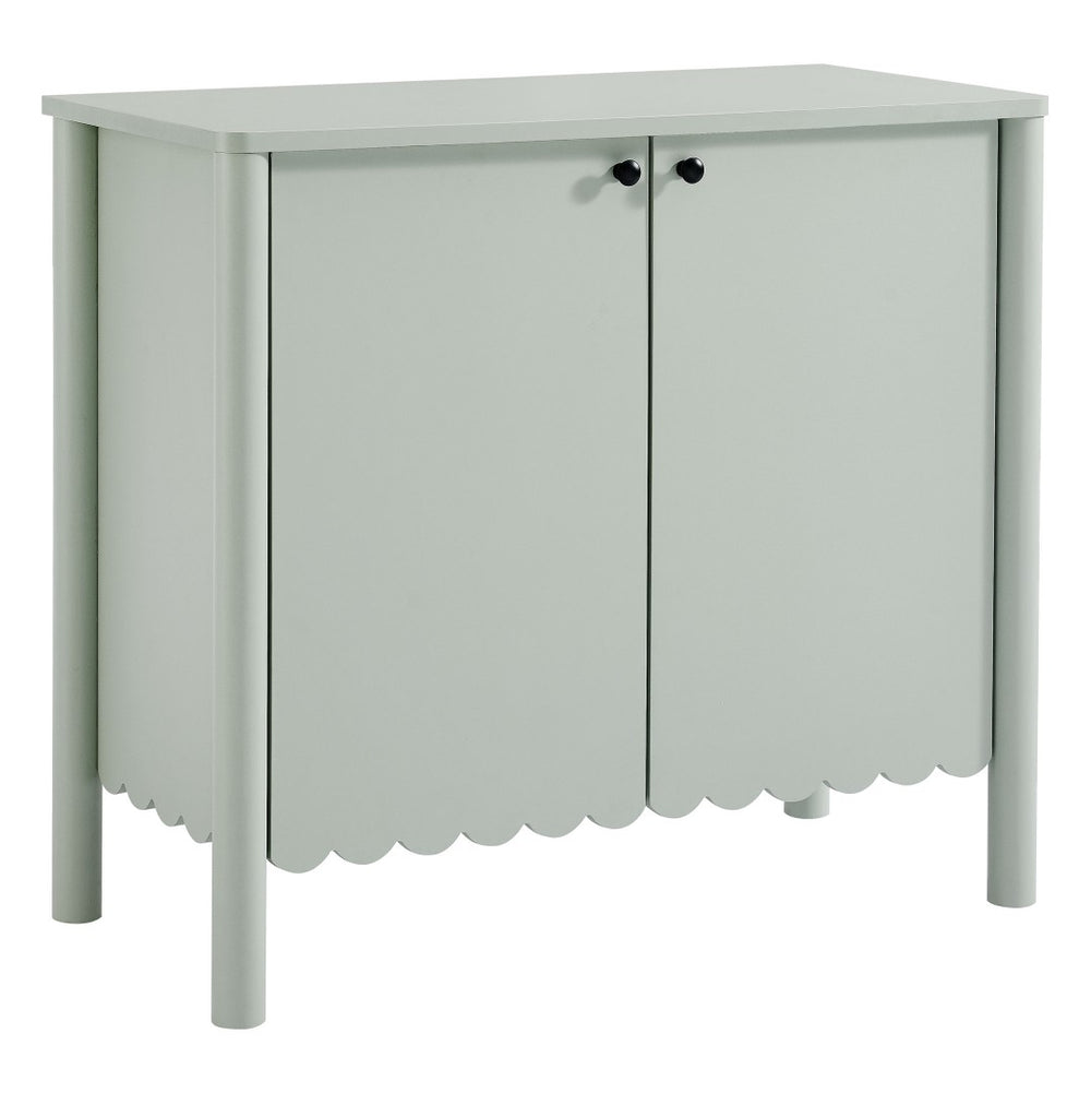 Modway Furniture Emmeline 35" Scalloped Sideboard Cabinet - Elegant Storage Solution for Modern Farmhouse Charm Sage EEI-7152-SGE