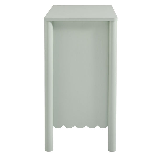 Modway Furniture Emmeline 35" Scalloped Sideboard Cabinet - Elegant Storage Solution for Modern Farmhouse Charm Sage EEI-7152-SGE