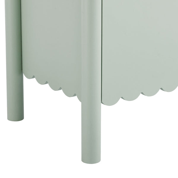 Modway Furniture Emmeline 35" Scalloped Sideboard Cabinet - Elegant Storage Solution for Modern Farmhouse Charm Sage EEI-7152-SGE