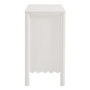 Modway Furniture Emmeline 35" Scalloped Sideboard Cabinet - Elegant Storage Solution for Modern Farmhouse Charm White EEI-7152-WHI