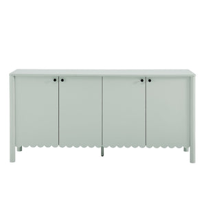 Modway Furniture Emmeline 66" Scalloped Sideboard Cabinet - Elegant Storage Solution for Dining Room or Living Space Sage EEI-7153-SGE