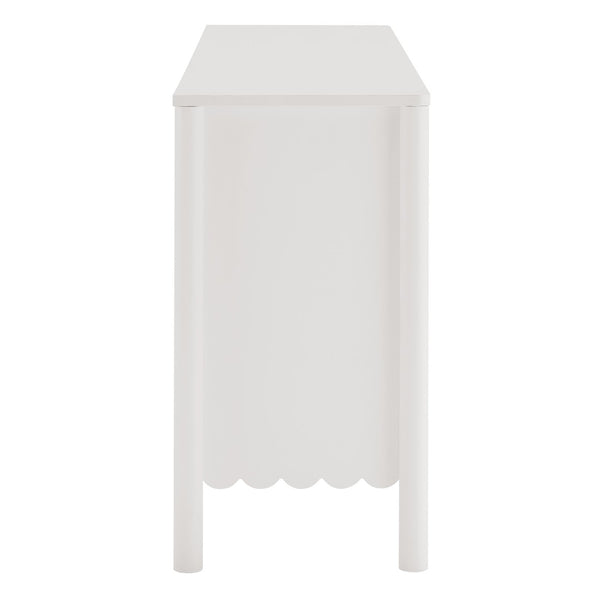 Modway Furniture Emmeline 66" Scalloped Sideboard Cabinet - Elegant Storage Solution for Dining Room or Living Space White EEI-7153-WHI