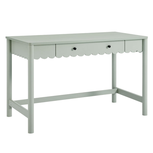 Modway Furniture Emmeline Scallop Writing Desk - Modern Farmhouse Style with Charming Design & Functional Storage Sage EEI-7155-SGE