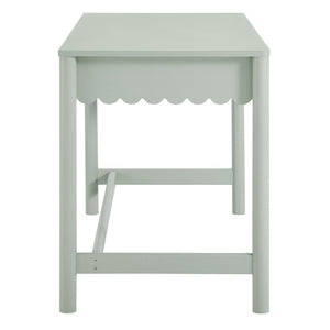 Modway Furniture Emmeline Scallop Writing Desk - Modern Farmhouse Style with Charming Design & Functional Storage Sage EEI-7155-SGE