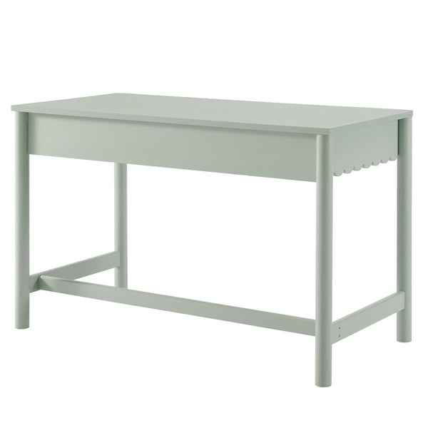 Modway Furniture Emmeline Scallop Writing Desk - Modern Farmhouse Style with Charming Design & Functional Storage Sage EEI-7155-SGE