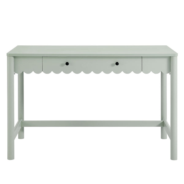 Modway Furniture Emmeline Scallop Writing Desk - Modern Farmhouse Style with Charming Design & Functional Storage Sage EEI-7155-SGE