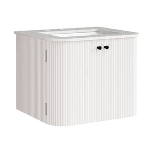 Modway Furniture Zia 24" Wall-Mount Bathroom Vanity with Elegant Marble Sink - Contemporary Floating Design for Style Ivory EEI-7162-IVO