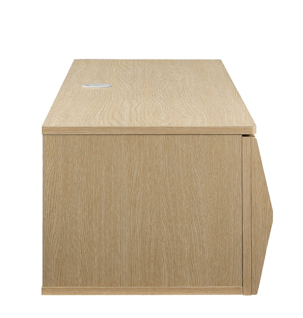 Modway Furniture Vaughn 64" Wall-Mounted TV Stand - Minimalist Floating Cabinet with Smart Storage & Cable Management Ash EEI-7164-ASH