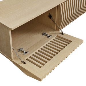 Modway Furniture Vaughn 64" Wall-Mounted TV Stand - Minimalist Floating Cabinet with Smart Storage & Cable Management Ash EEI-7164-ASH