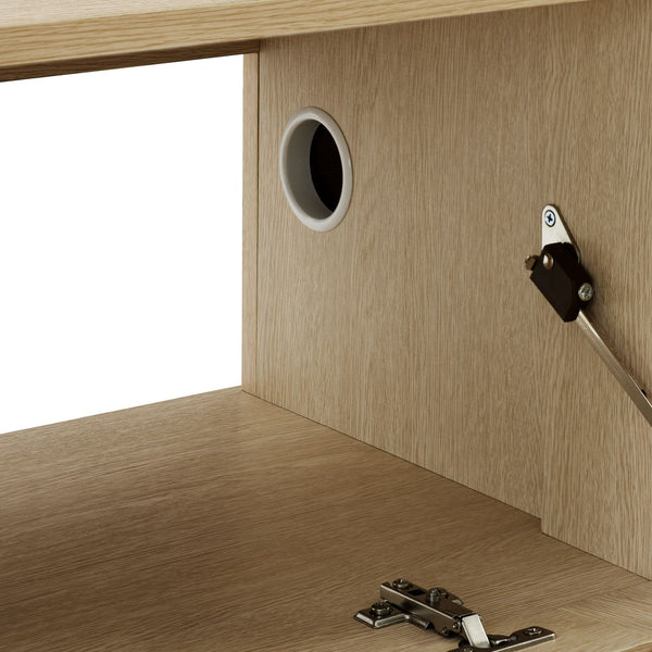 Modway Furniture Vaughn 64" Wall-Mounted TV Stand - Minimalist Floating Cabinet with Smart Storage & Cable Management Ash EEI-7164-ASH