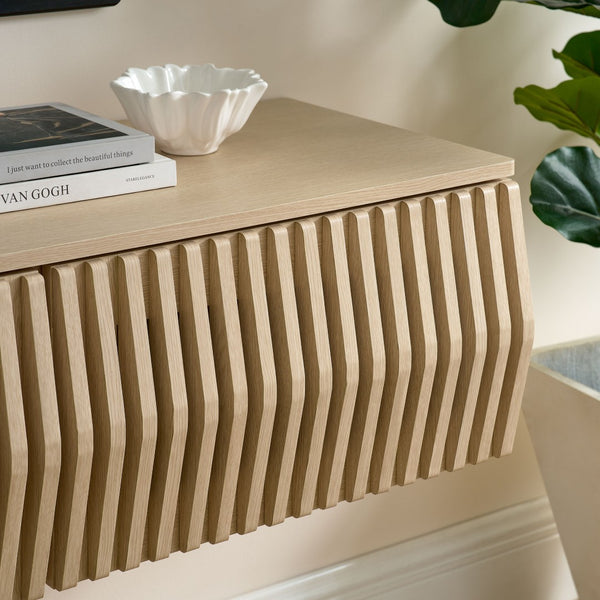 Modway Furniture Vaughn 64" Wall-Mounted TV Stand - Minimalist Floating Cabinet with Smart Storage & Cable Management Ash EEI-7164-ASH