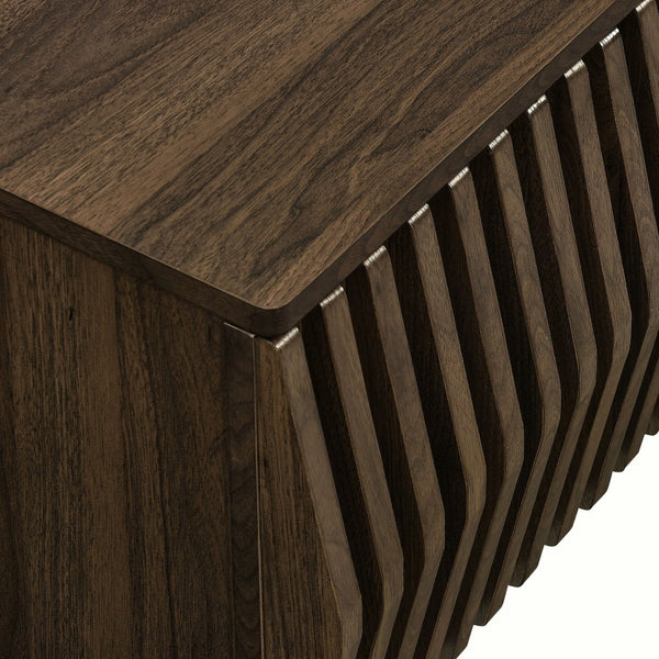 Modway Furniture Vaughn 64" Wall-Mounted TV Stand - Minimalist Floating Cabinet with Smart Storage & Cable Management Walnut EEI-7164-WAL