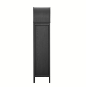 Modway Furniture Vaughn 71" Arched Storage Display Cabinet - Modern Design with Adjustable Shelves & Sliding Door Black EEI-7167-BLK