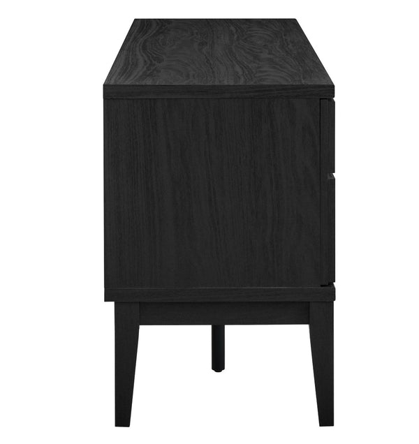 Modway Furniture Samos 59" TV Stand - Retro-Inspired Mid-Century Modern Storage Solution with Geometric Design Black EEI-7182-BLK