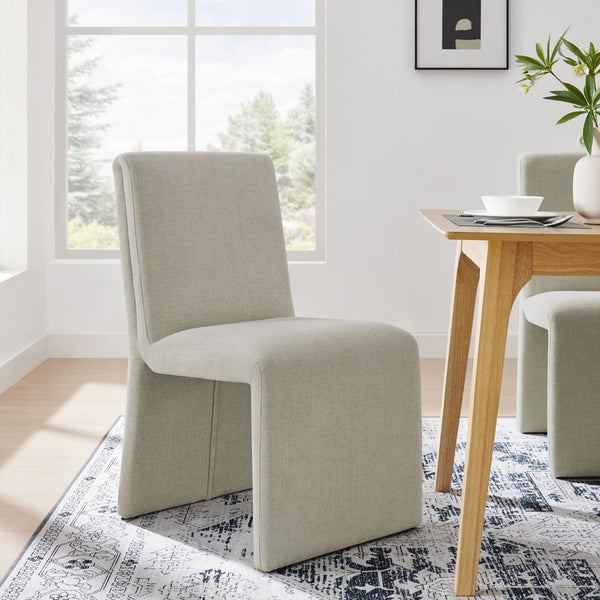 Modway Furniture Emory Fabric Upholstered Side Chair - Modern Elegance, Comfortable Design, Fully Assembled Convenience Linen EEI-7185-LIN
