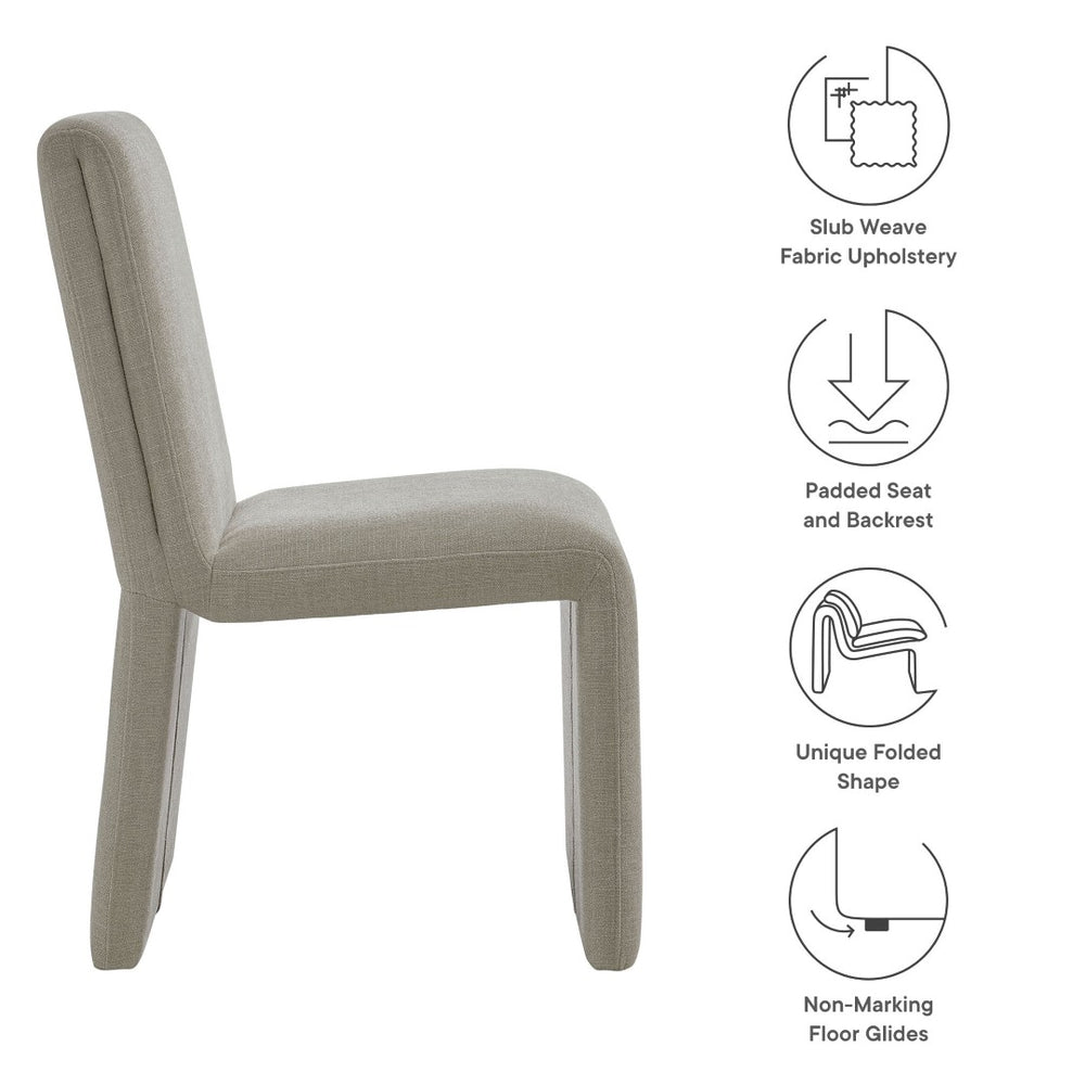 Modway Furniture Emory Fabric Upholstered Side Chair - Modern Elegance, Comfortable Design, Fully Assembled Convenience Linen EEI-7185-LIN