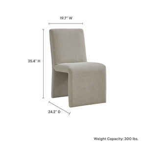 Modway Furniture Emory Fabric Upholstered Side Chair - Modern Elegance, Comfortable Design, Fully Assembled Convenience Linen EEI-7185-LIN