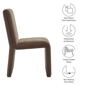 Modway Furniture Emory Fabric Upholstered Side Chair - Modern Elegance, Comfortable Design, Fully Assembled Convenience Mocha EEI-7185-MOC