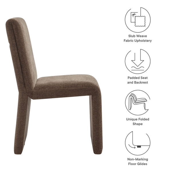 Modway Furniture Emory Fabric Upholstered Side Chair - Modern Elegance, Comfortable Design, Fully Assembled Convenience Mocha EEI-7185-MOC