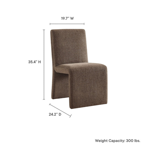 Modway Furniture Emory Fabric Upholstered Side Chair - Modern Elegance, Comfortable Design, Fully Assembled Convenience Mocha EEI-7185-MOC