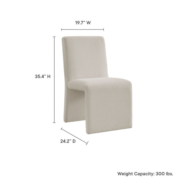 Modway Furniture Emory Fabric Upholstered Side Chair - Modern Elegance, Comfortable Design, Fully Assembled Convenience Salt EEI-7185-SAL