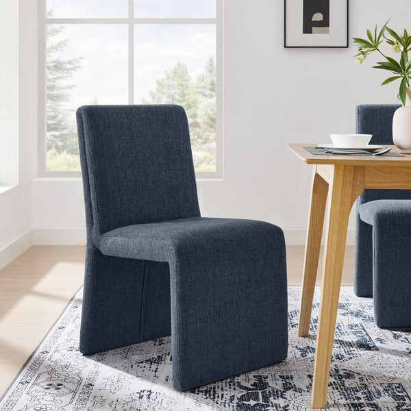 Modway Furniture Emory Fabric Upholstered Side Chair - Modern Elegance, Comfortable Design, Fully Assembled Convenience Slate Blue EEI-7185-SLB
