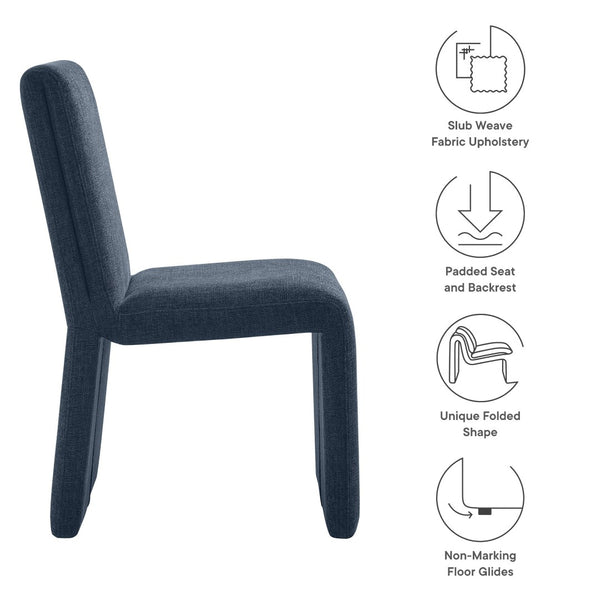 Modway Furniture Emory Fabric Upholstered Side Chair - Modern Elegance, Comfortable Design, Fully Assembled Convenience Slate Blue EEI-7185-SLB